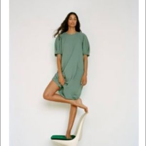 NEW ZARA Midi Green Dress